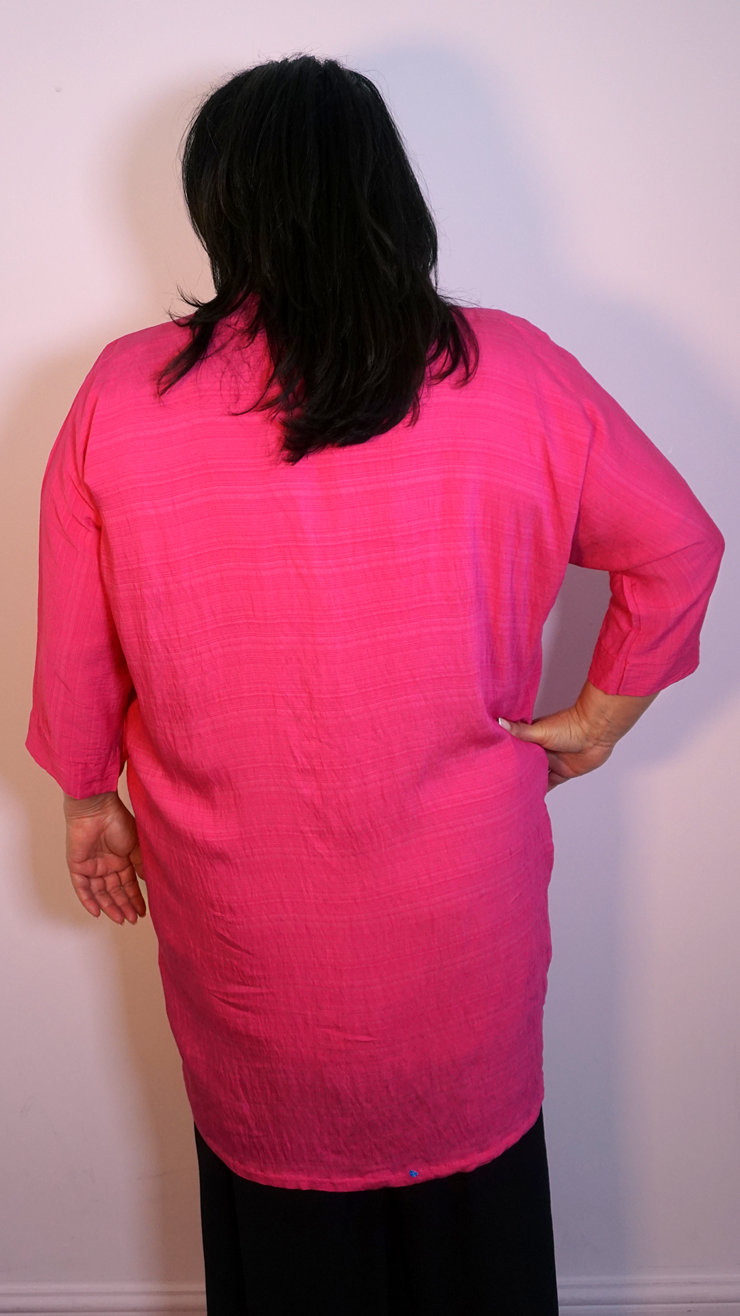 LONGLINE LIGHTWEIGHT JACKET - FUSCHIA