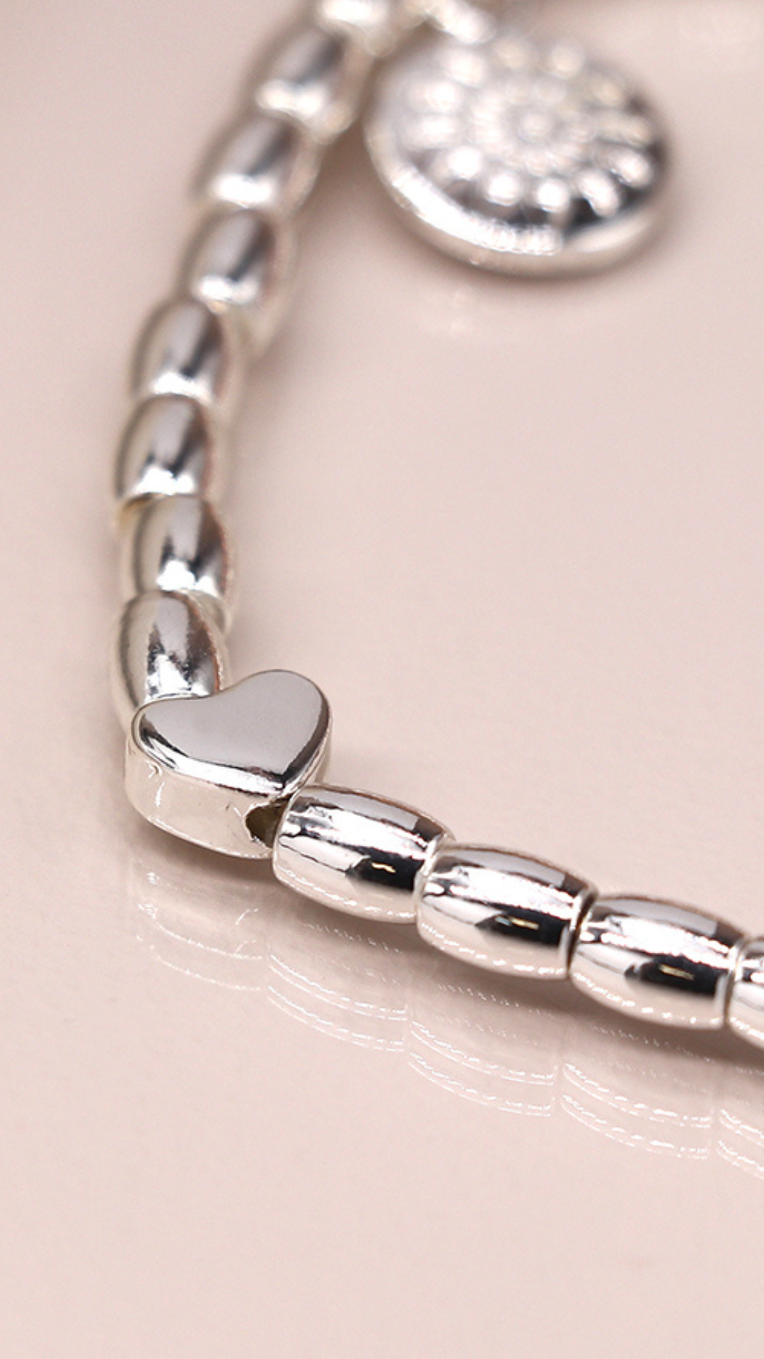 PUFF HEART BRACELET WITH HEART CHARM