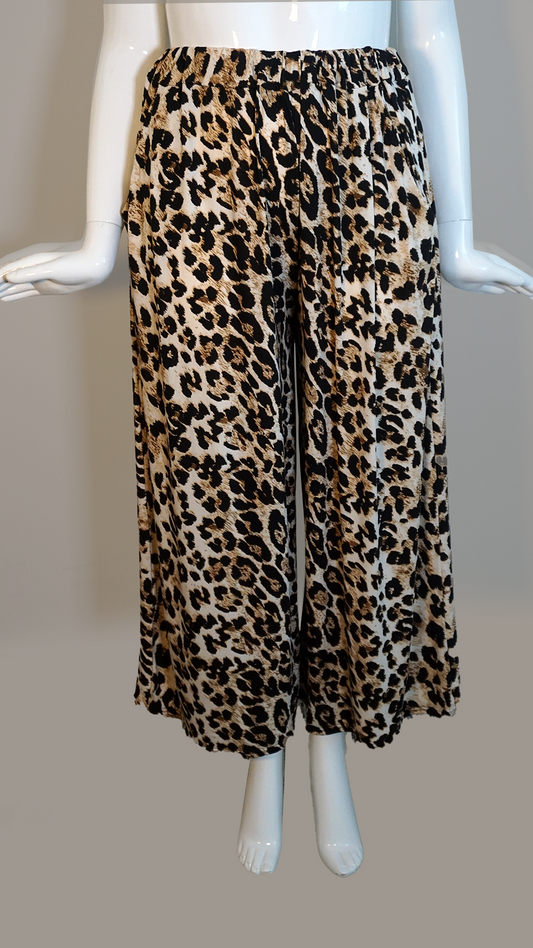 Leopard Print Relaxed Fit Trousers