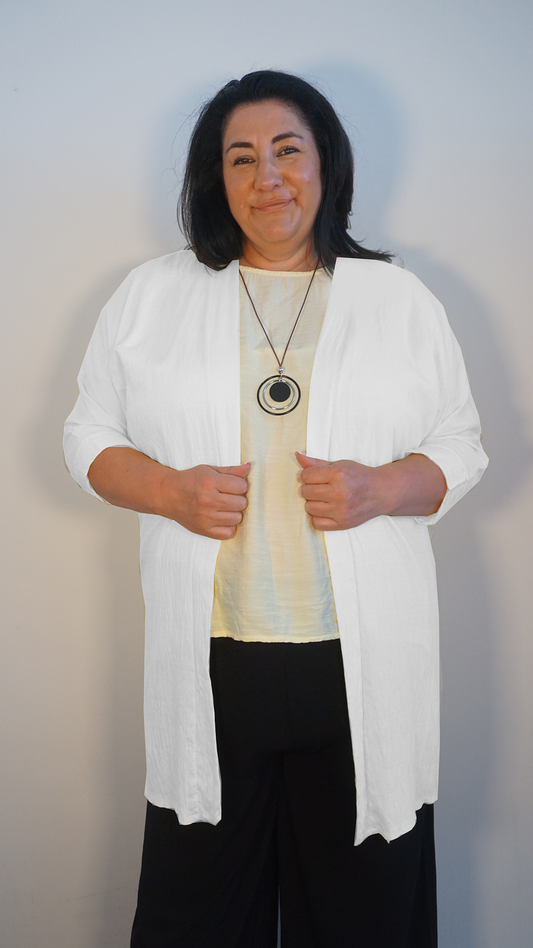 LONGLINE LIGHTWEIGHT JACKET - WHITE
